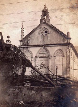Kirker   Holy Crosskirken Efter orkanen i 1916