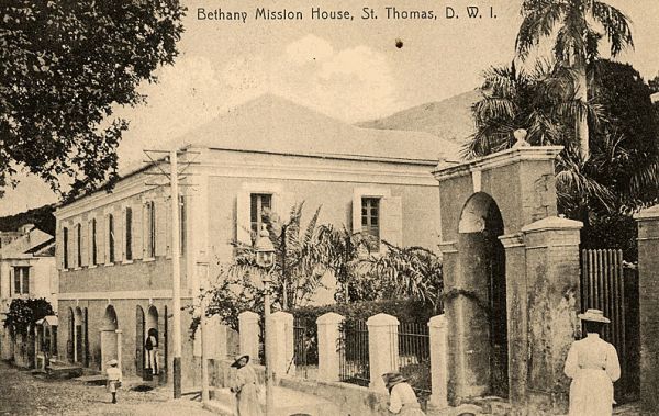 Bygninger   Bethany Mission House St. Thomas 1910. Julekort fra nr