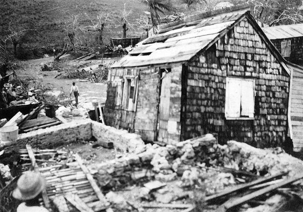 St Croix efter orkanen 13 september 1928 DVS 0083
