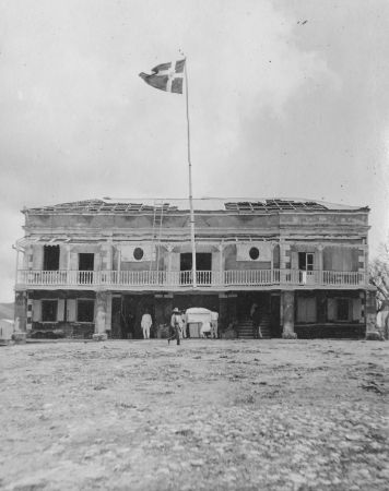 Toldkammer Frederiksted   efter orkanen 1916