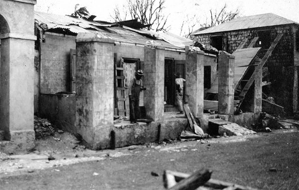 Orkanen 1928 St Croix efter orkanen 13 september 1928 DVS 0074