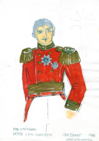 Peter von Scholten illustration af kostume