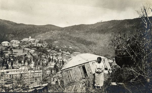 Orkanen 1916   View over Charlotte Amalie