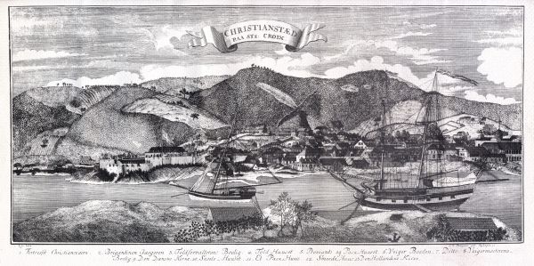 St Croix Christiansted og Bassinnet ca 1800