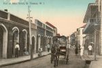 Transportmidler Hestevogn i hovedgaden i Charlotte Amalie